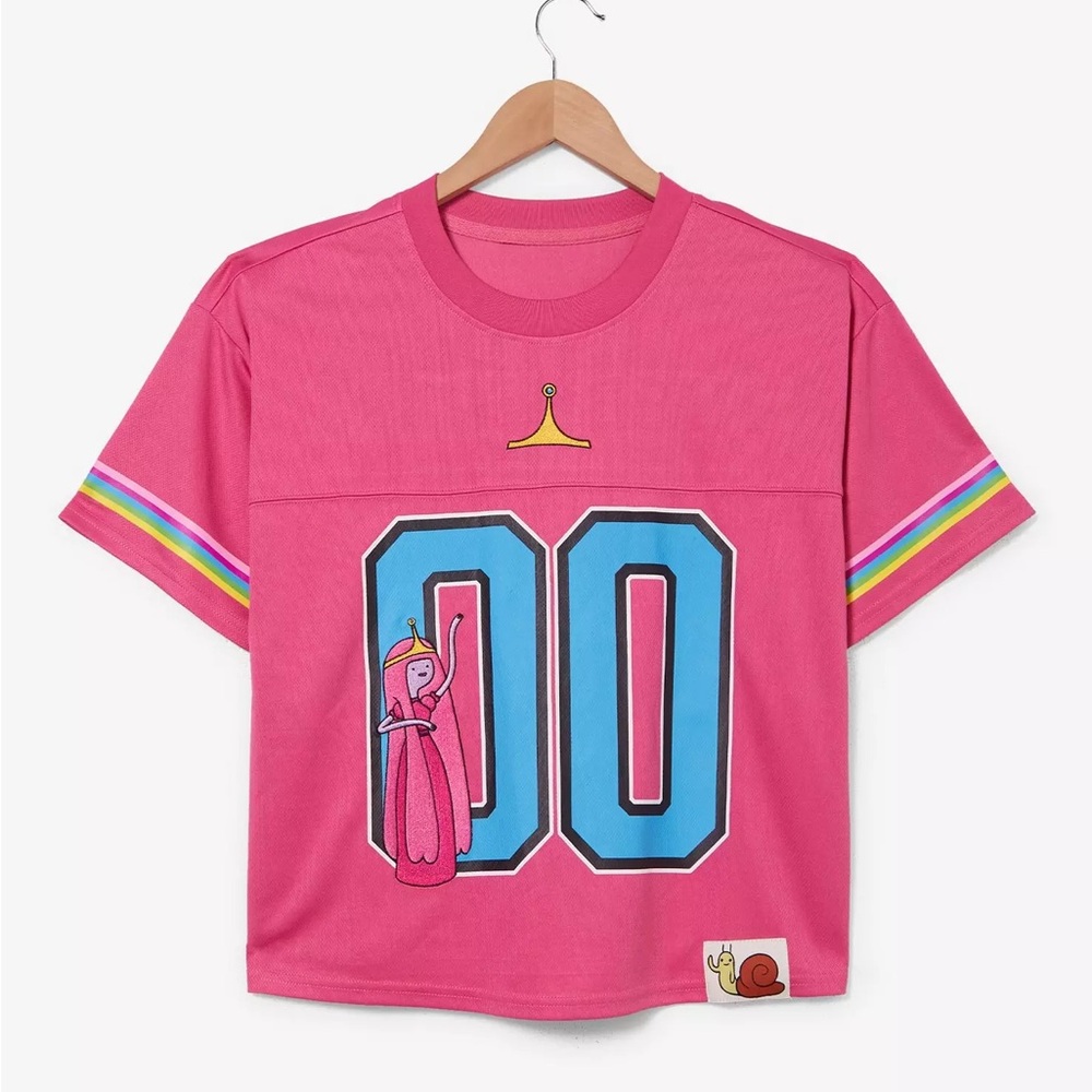 Adventure Time Princess Bubblegum Women's Cropped Football Jersey BoxLunch